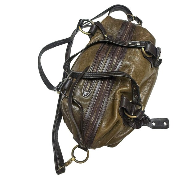 Rare Lucky Brand Olive Green Leather Satchel — New/Barely Used - Picture 8 of 17